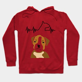 Bull terrier with heartbeat Hoodie